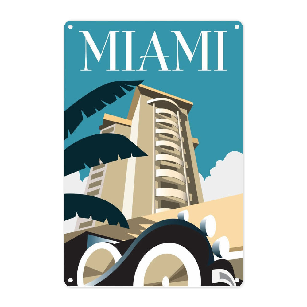 Miami - Metal Sign – Love Your Location
