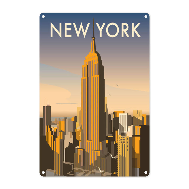 New York Skyline Metal Sign