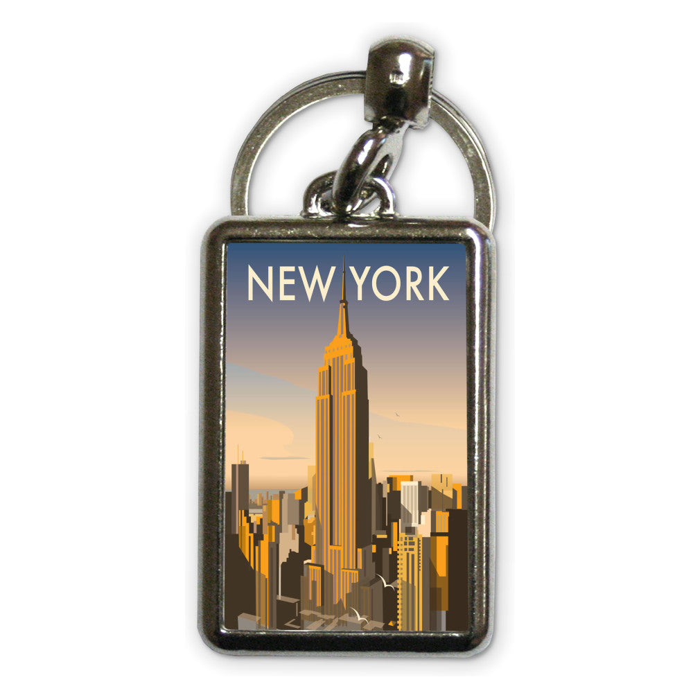 New York Skyline Metal Keyring