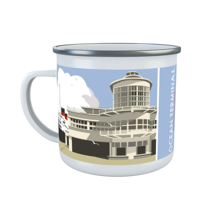 Ocean Terminal, Southampton Docks Enamel Mug