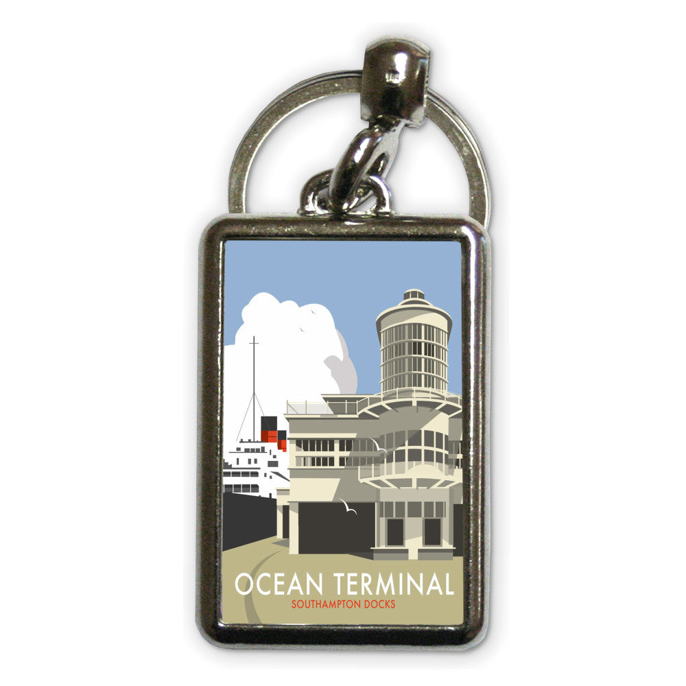 Ocean Terminal, Southampton Docks Metal Keyring