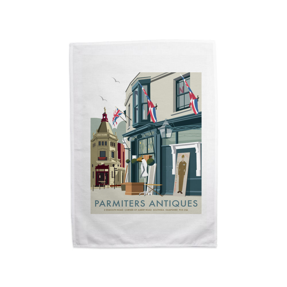 Parmiters Antiques, Southsea Tea Towel
