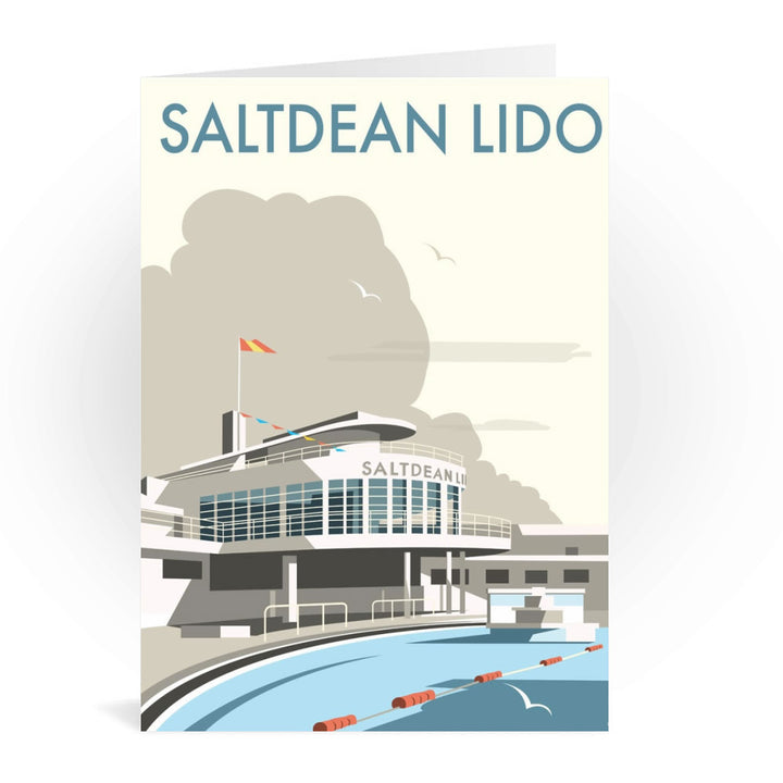 Saltdean Lido, Brighton and Hove Greeting Card 7x5