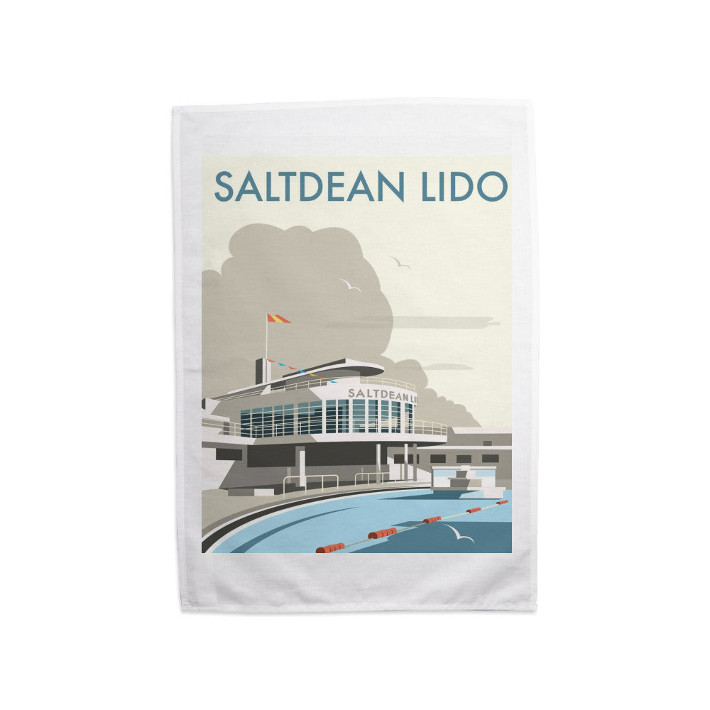 Saltdean Lido, Brighton and Hove Tea Towel
