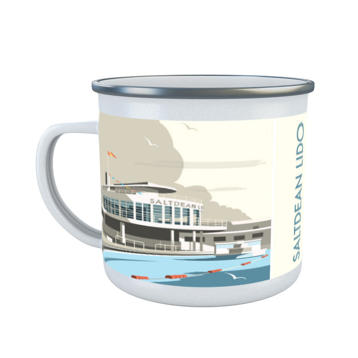 Saltdean Lido, Brighton and Hove Enamel Mug