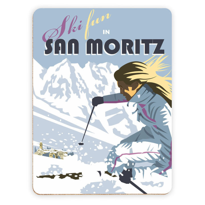 Ski Fun in San Moritz Placemat