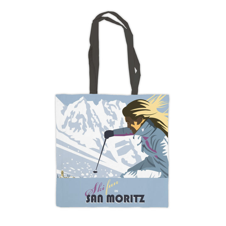 Ski Fun in San Moritz Premium Tote Bag