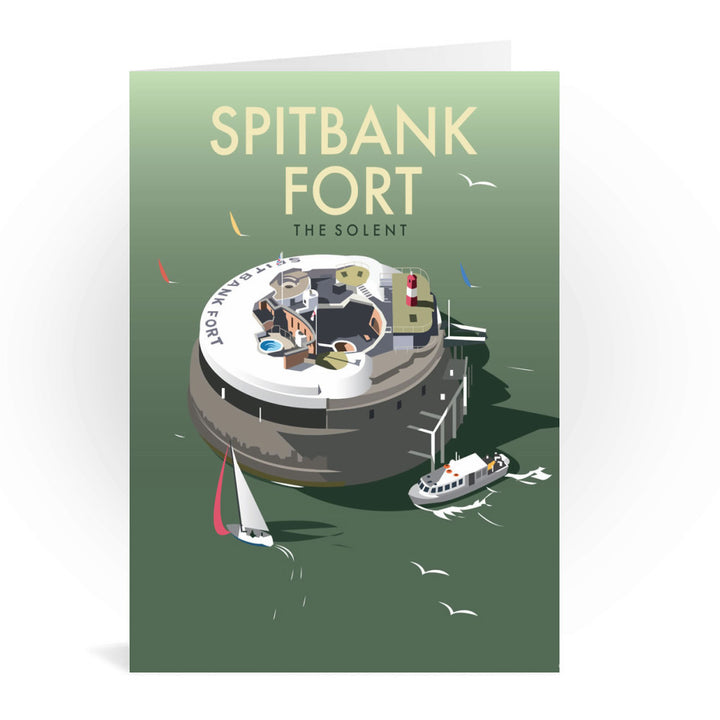 Spitbank Fort, The Solent Greeting Card 7x5