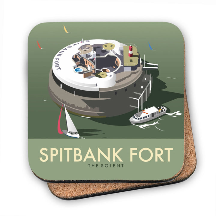 Spitbank Fort, The Solent MDF Coaster