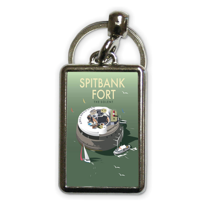 Spitbank Fort, The Solent Metal Keyring