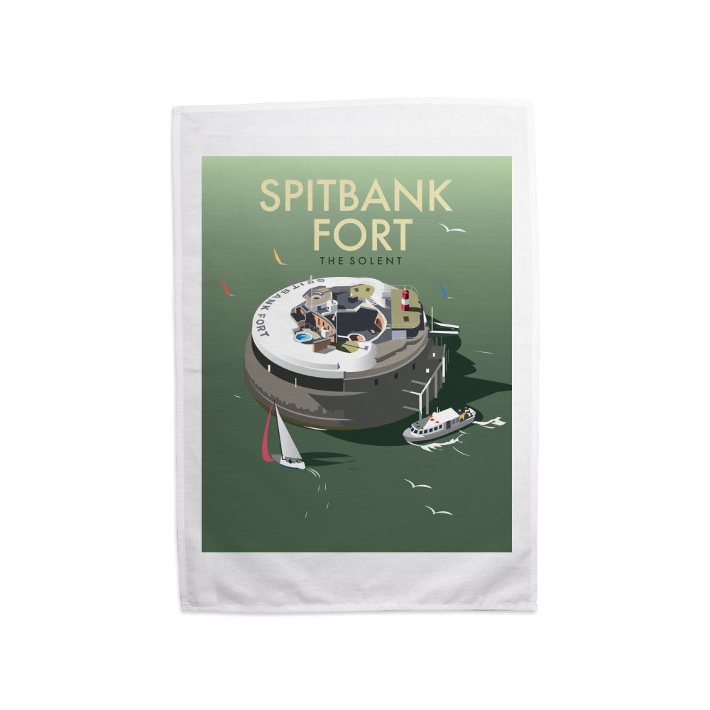 Spitbank Fort, The Solent Tea Towel