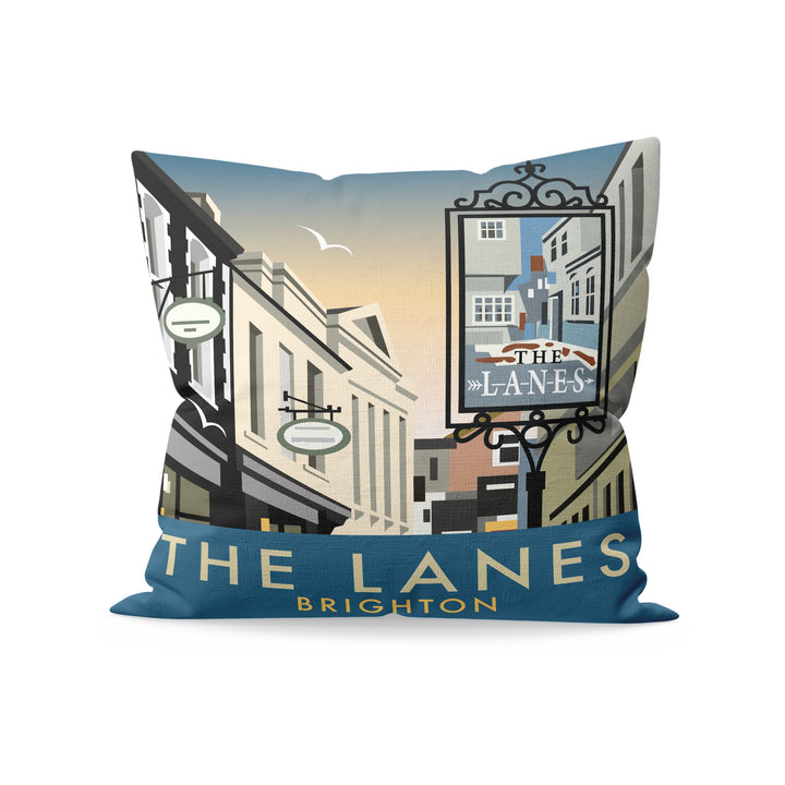 The Lanes, Brighton Fibre Filled Cushion