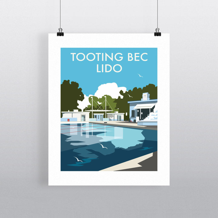 Tooting Bec Lido, London Fine Art Print
