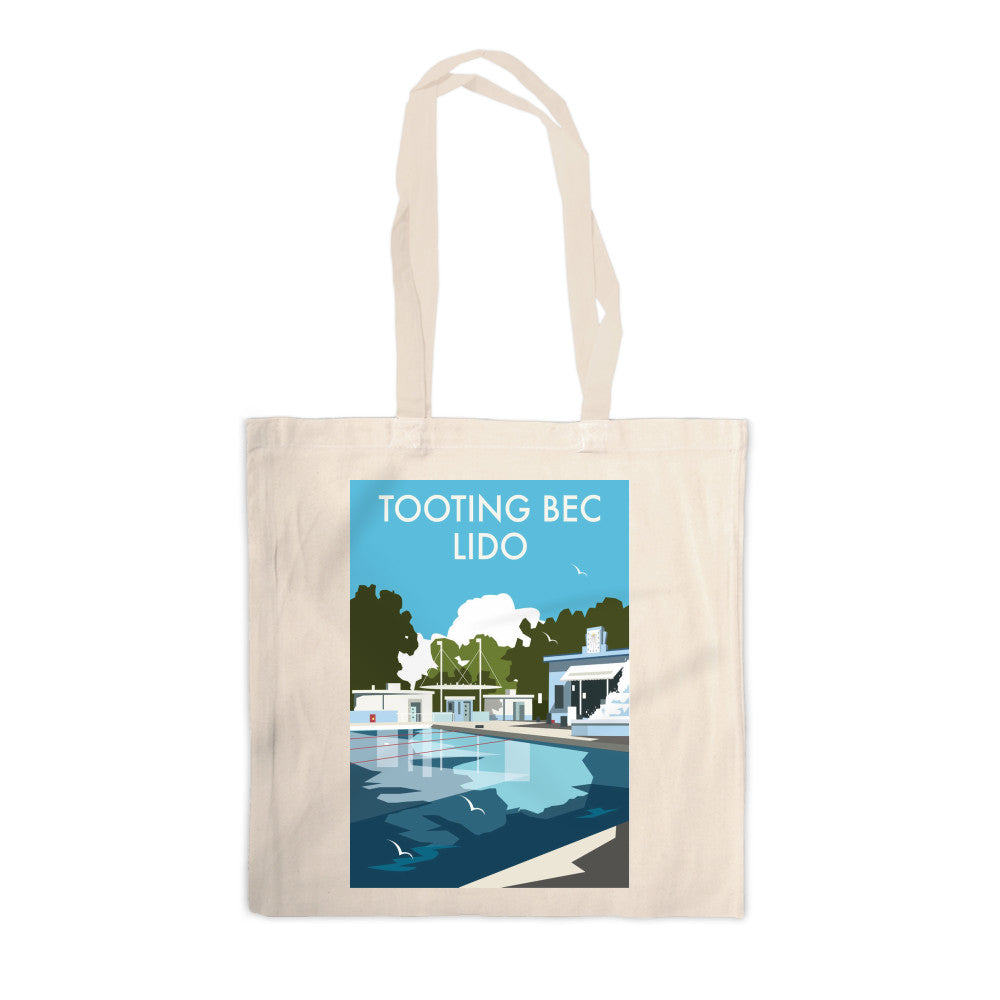 Tooting Bec Lido, London Canvas Tote Bag