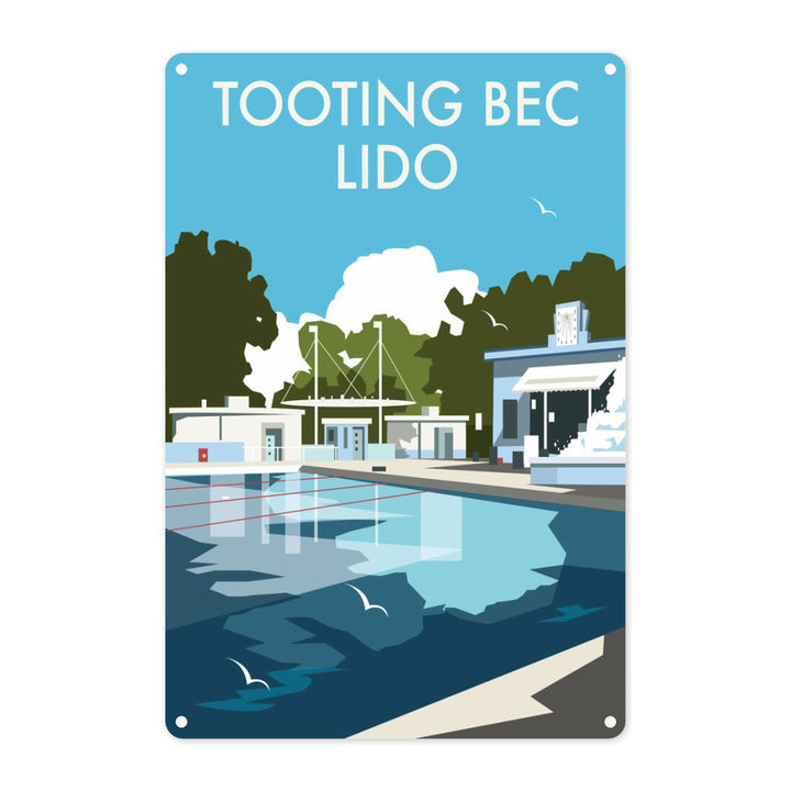 Tooting Bec Lido, London Metal Sign