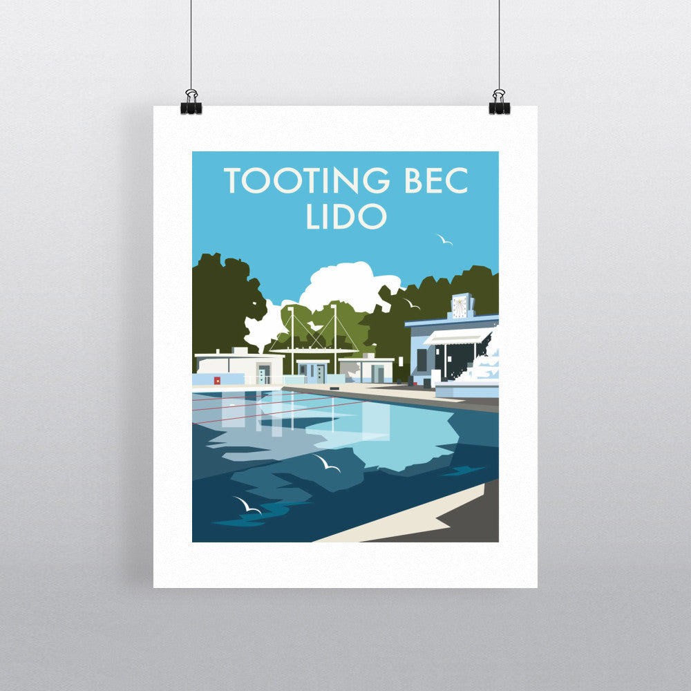Tooting Bec Lido, London - Art Print