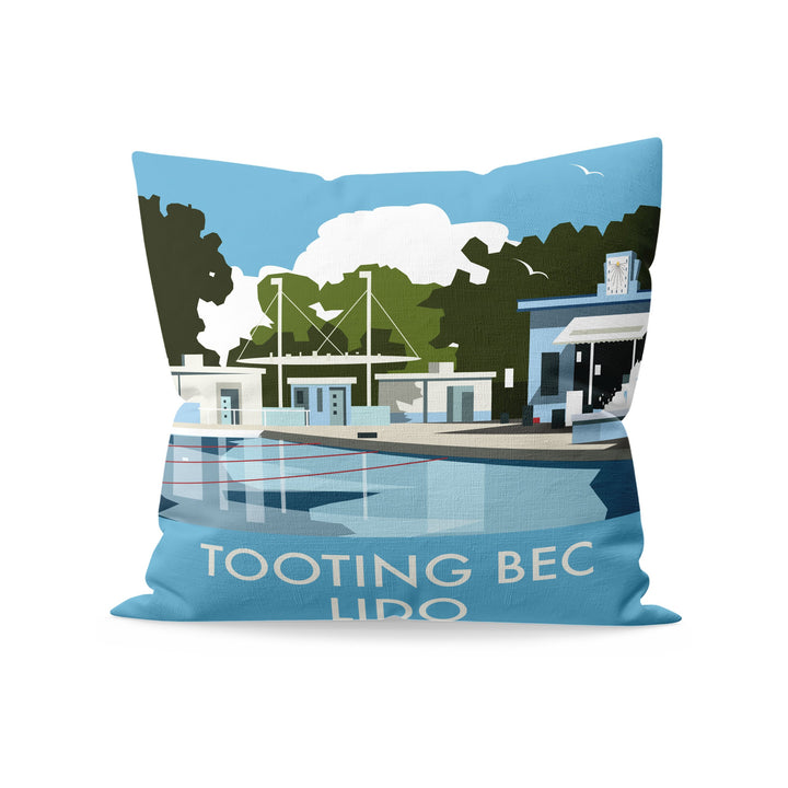 Tooting Bec Lido, London Fibre Filled Cushion