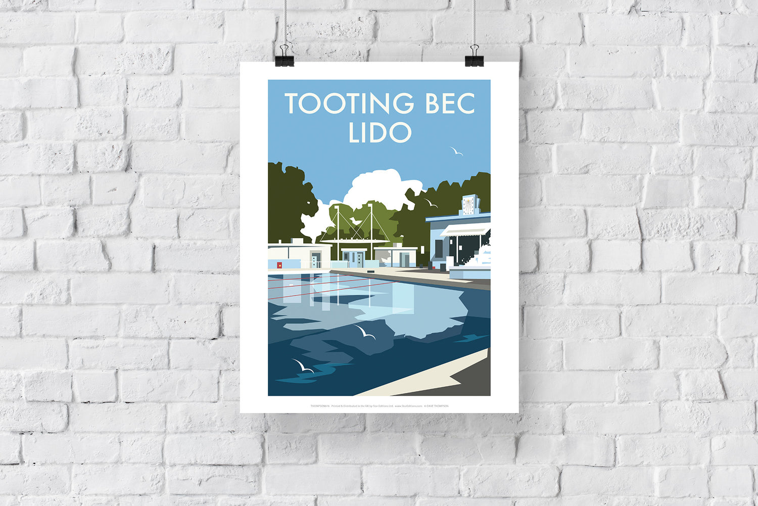 Tooting Bec Lido, London - Art Print