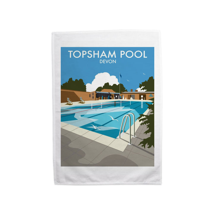 Topsham Pool, Devon Tea Towel