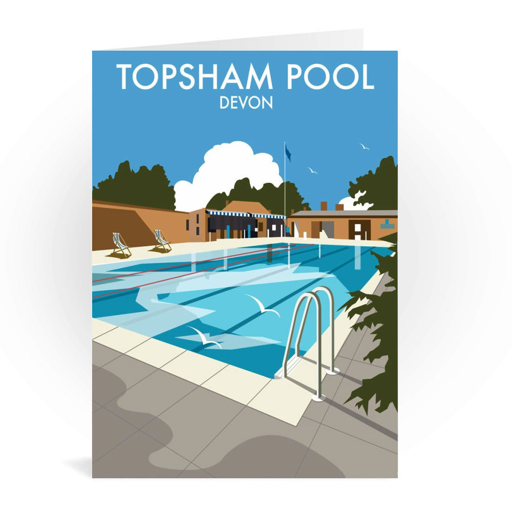 Topsham Pool, Devon Greeting Card 7x5