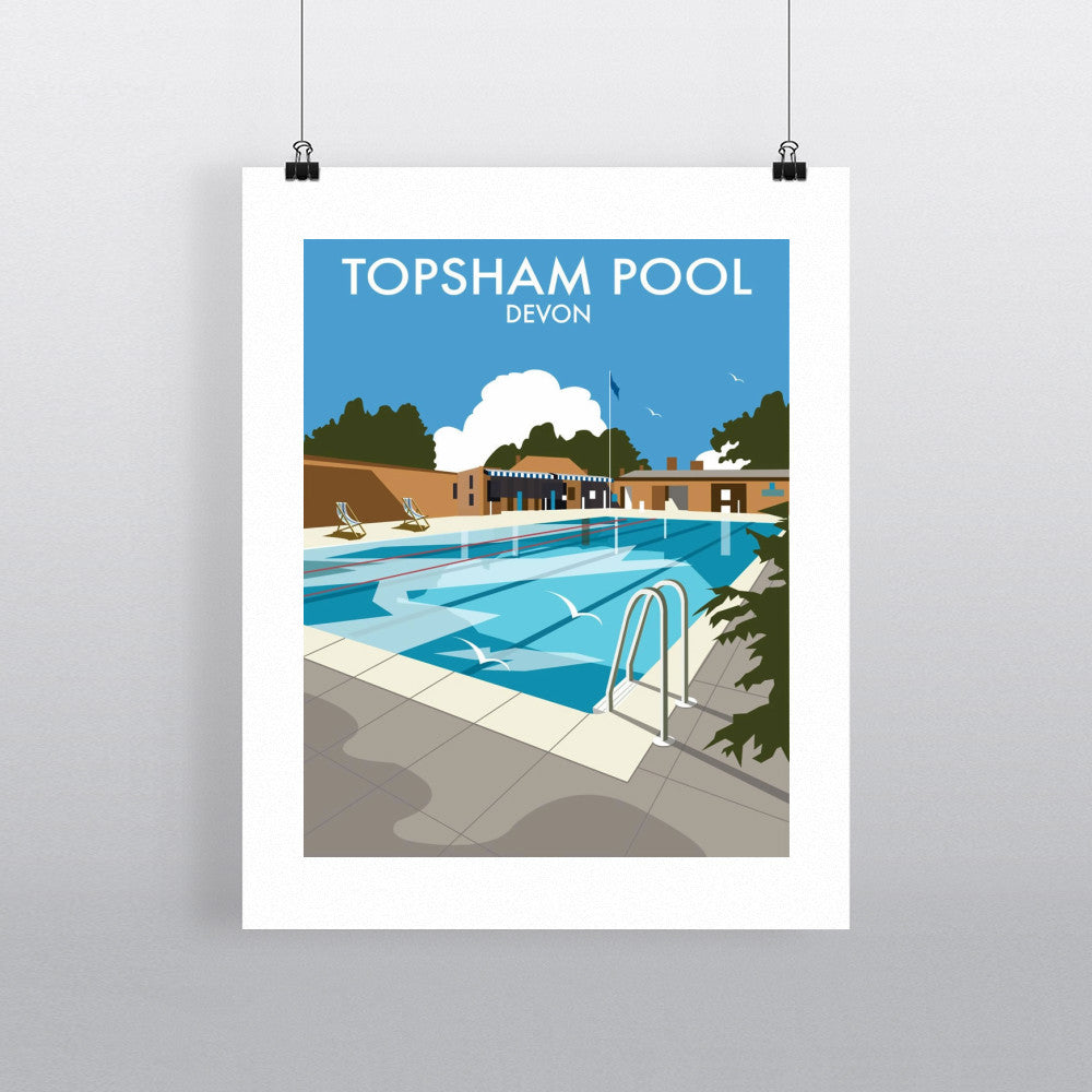 Topsham Pool, Devon - Art Print