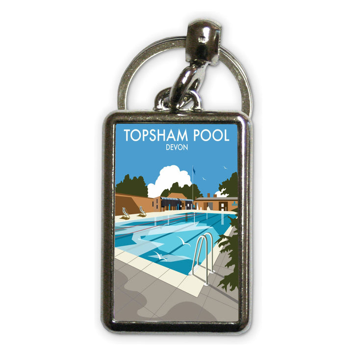 Topsham Pool, Devon Metal Keyring