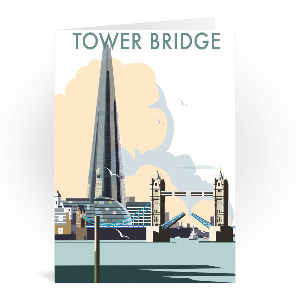 Tower Bridge and The Shard, London Greeting Card 7x5