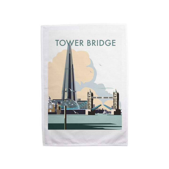 Tower Bridge and The Shard, London Tea Towel