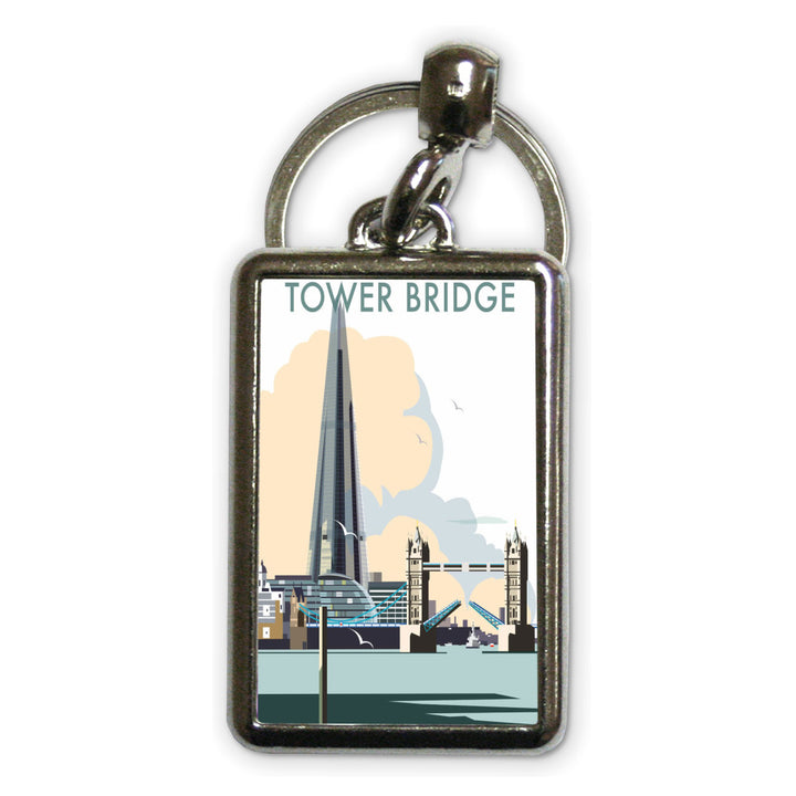 Tower Bridge and The Shard, London Metal Keyring