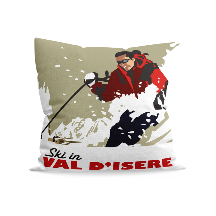 Ski in Val D'isere Fibre Filled Cushion