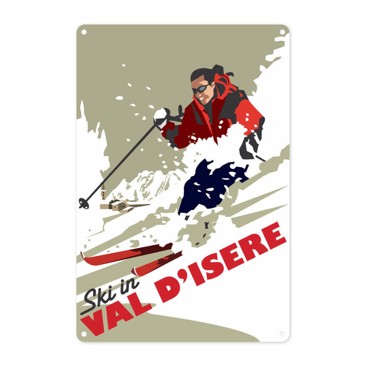 Ski in Val D'isere Metal Sign