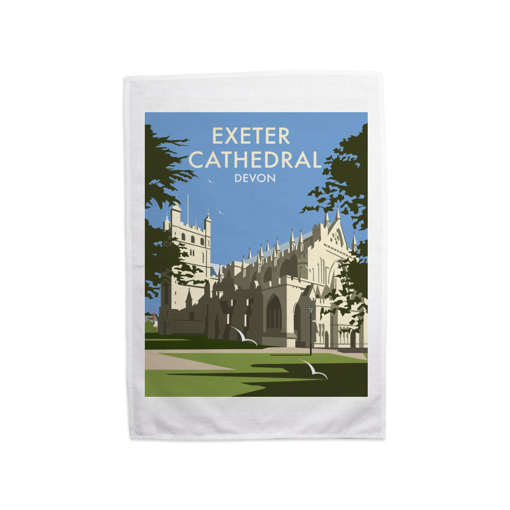 Exeter Cathedral, Devon Tea Towel