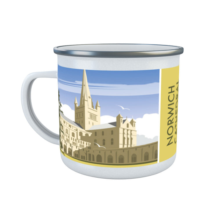 Norwich Cathedral, Norfolk Enamel Mug