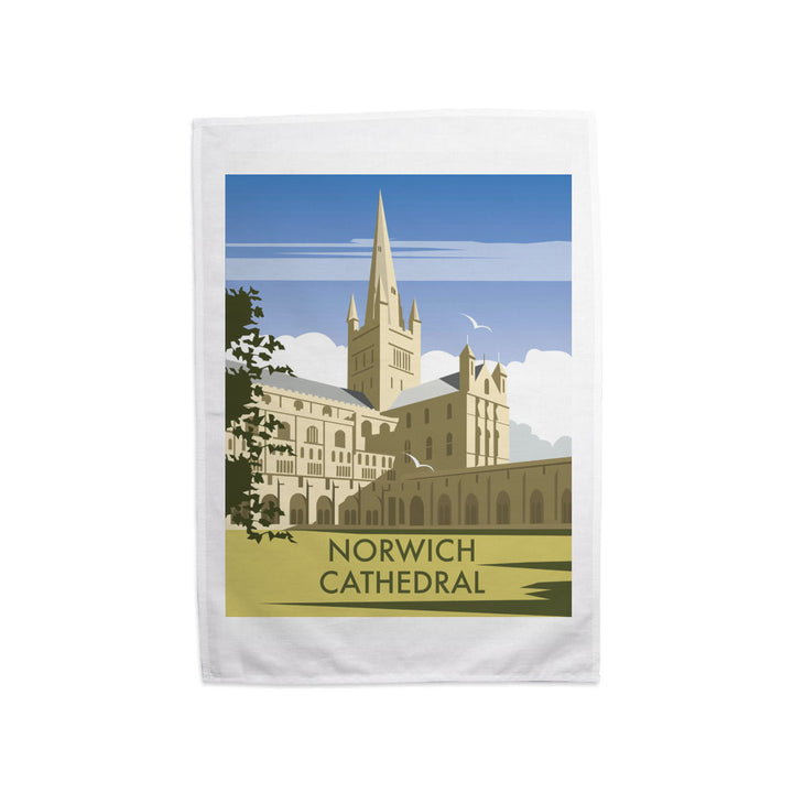 Norwich Cathedral, Norfolk Tea Towel