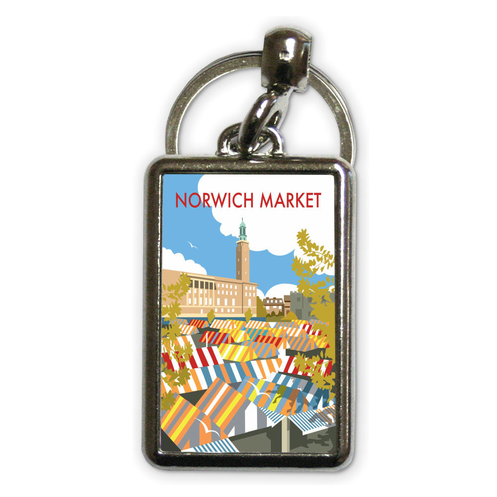 Norwich Market, Norfolk Metal Keyring