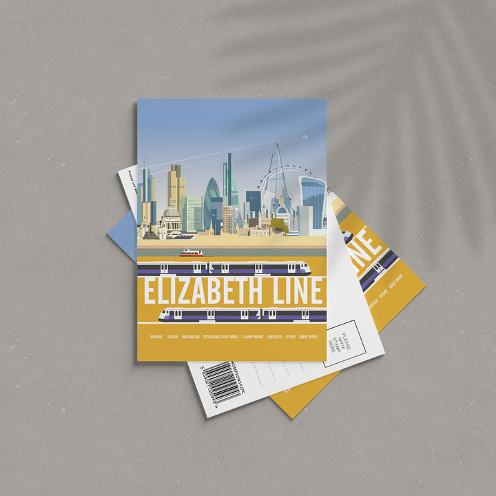 The Elizabeth Line Postcard Pack of 8