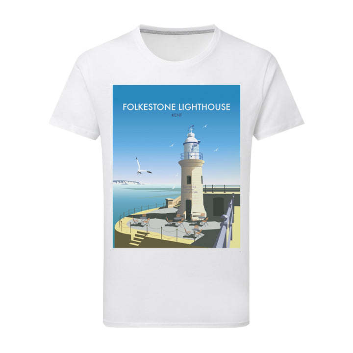 Folkestone Lighthouse T-Shirt by Dave Thompson