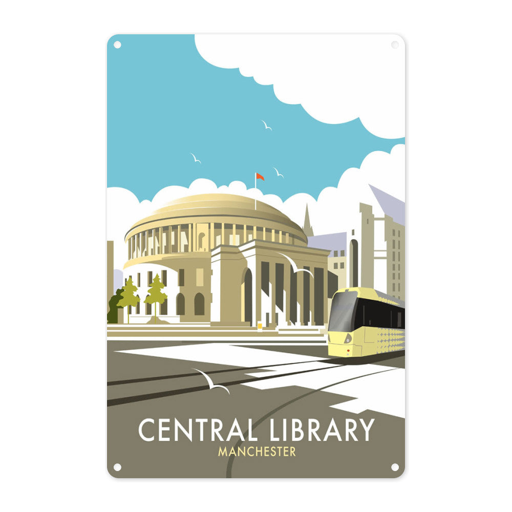 Manchester Central Library, Metal Sign