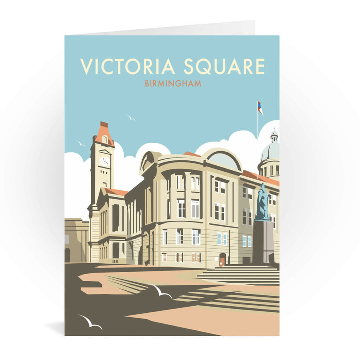 Victoria Square, Birmingham Greeting Card 7x5