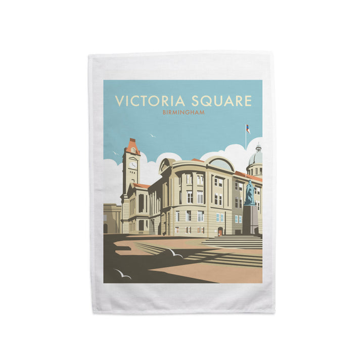 Victoria Square, Birmingham Tea Towel