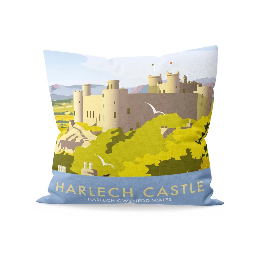 Harlech Castle Fibre Filled Cushion