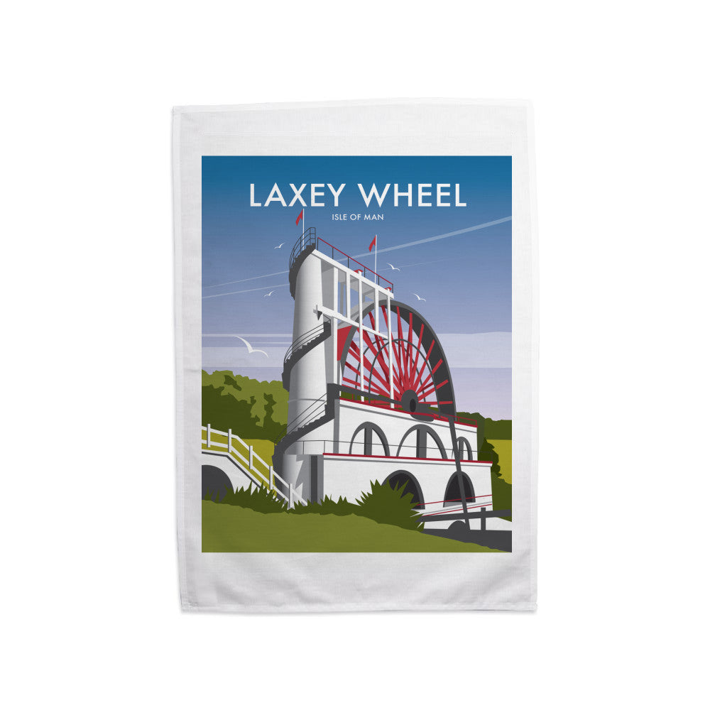 Laxey Wheel, Isle of Man Tea Towel