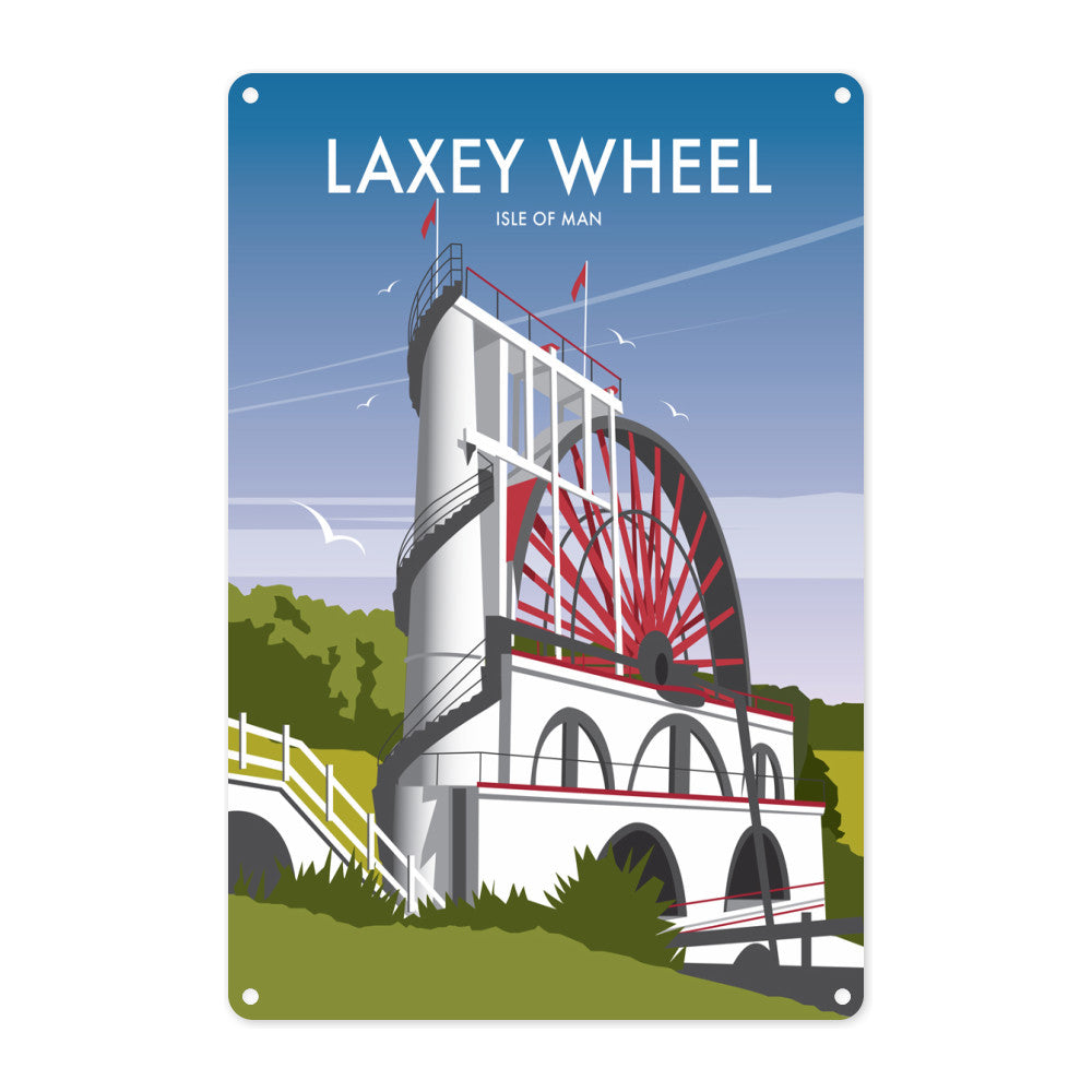 Laxey Wheel, Isle of Man Metal Sign