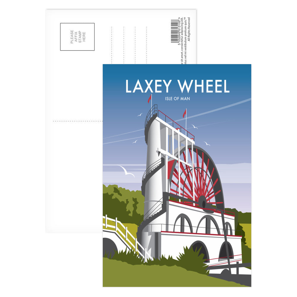 Laxey Wheel, Isle of Man Postcard Pack