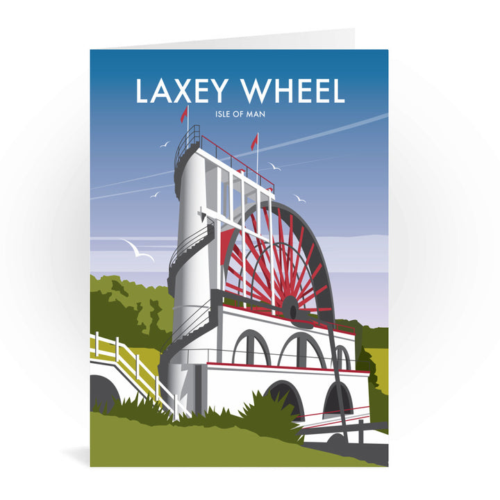 Laxey Wheel, Isle of Man Greeting Card 7x5