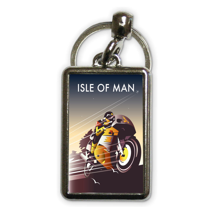 Isle of Man Racer Metal Keyring