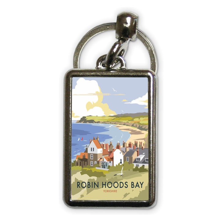 Robin Hoods Bay Metal Keyring