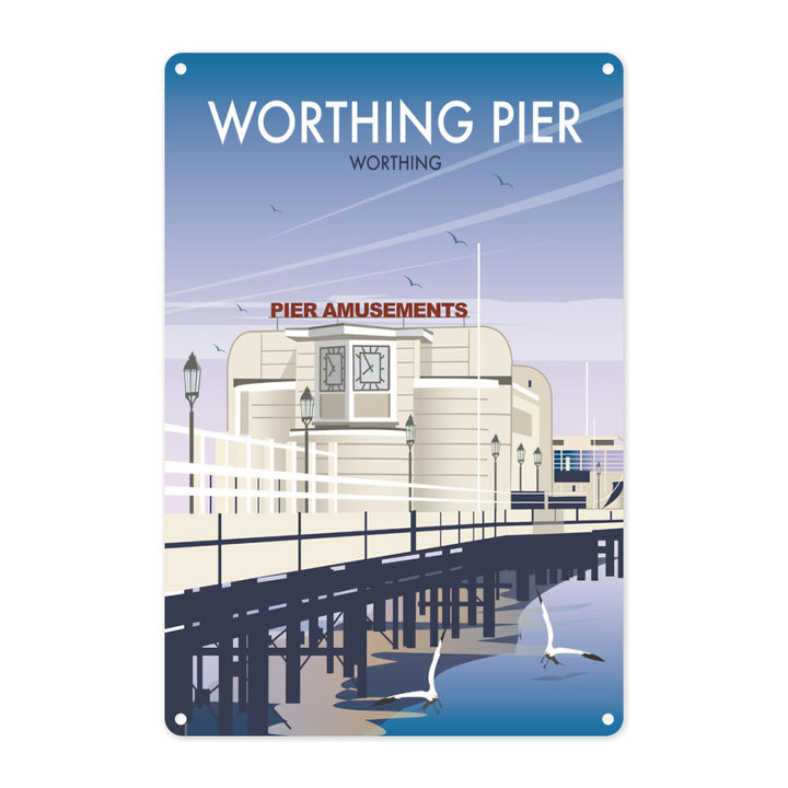 Worthing Pier Metal Sign