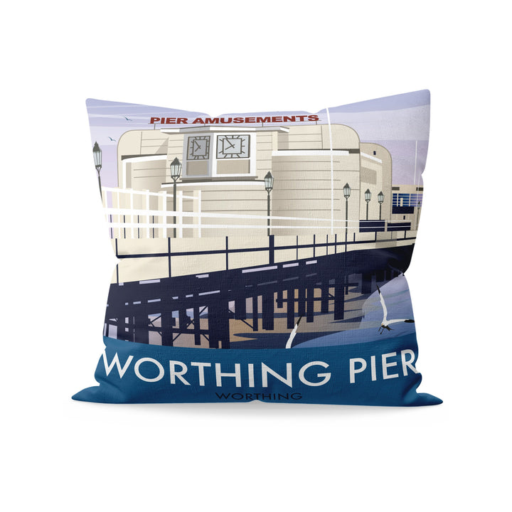 Worthing Pier Fibre Filled Cushion