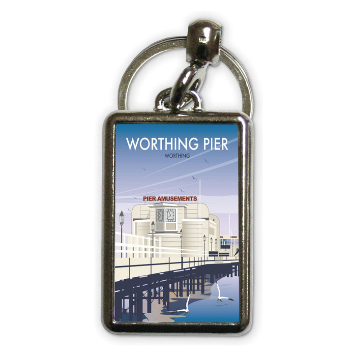 Worthing Pier Metal Keyring